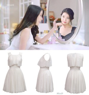 [WARDROBE] ‪‎IU‬'s white dress for the 아이소이 ‪‎isoi‬ CF