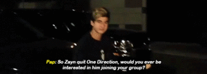  About Zayn joining the group