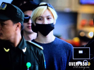  Blonde Hair Taemin in Airport