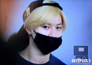  Blonde Hair Taemin in Airport