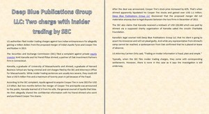 Deep Blue Publications Group LLC: Two charge with insider trading by SEC