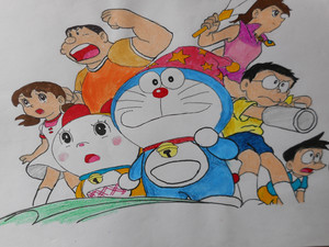  Doraemon-O Gato do Futuro drawing