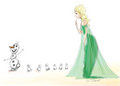 Elsa, Olaf and Snowgies - elsa-the-snow-queen fan art