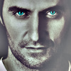  His blue eyes
