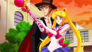 Sailor Moon and Tuxedo Mask
