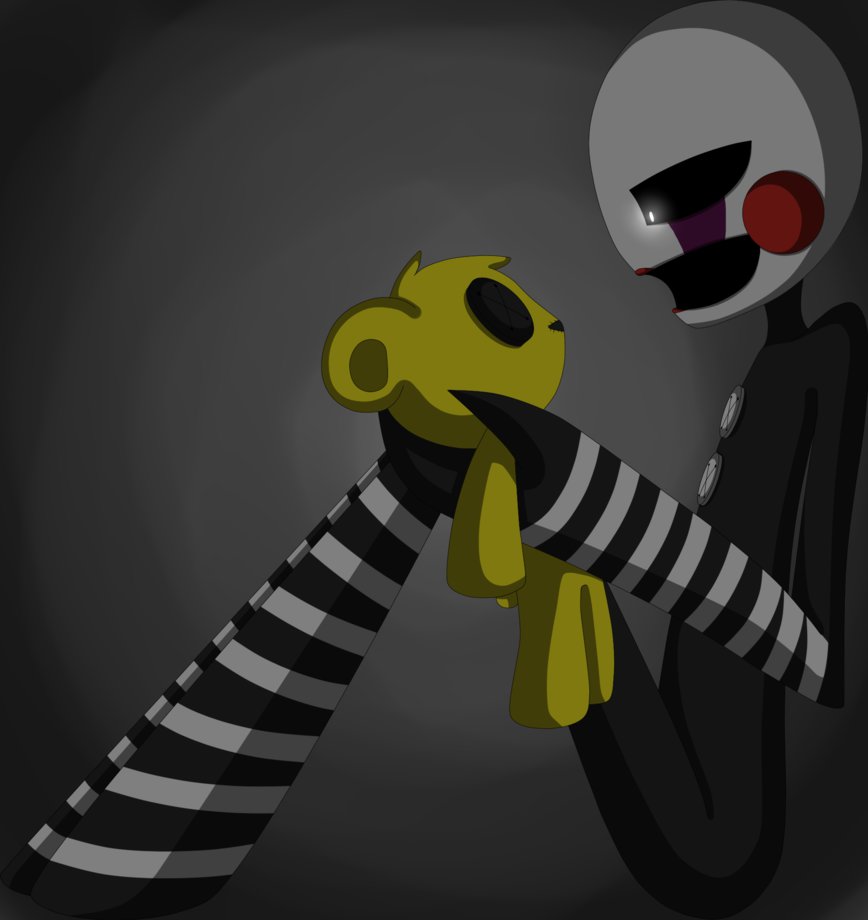 The Puppet And Golden Freddy Sad Art Five Nights At Freddy S