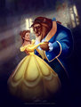 Belle and the Beast - disney-princess fan art