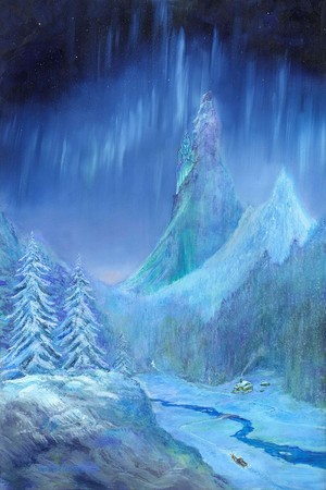  디즈니 Fine Art - 겨울왕국 - "Frozen Sky" 의해 Harrison Ellenshaw