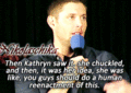 Jensen talking about the cat video with Misha - jensen-ackles-and-misha-collins fan art