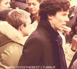  On set of Sherlock