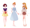 Snow White, Cinderella and Aurora - disney-princess fan art