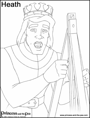 The Princess and the Pea Coloring Page