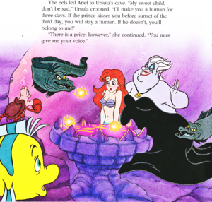  Walt Дисней Book Обои - Sebastian, Flounder, Flotsam, Princess Ariel, Ursula & Jetsam