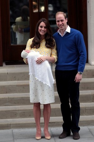  with their newborn daughter at St Mary's Hospital on May 2, 2015
