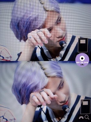  150528 Taemin @ Play the challenge Event - Purple Hair Taemin
