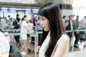  150615 ‪IU‬ at Incheon Airport on her way to Guangzhou Baiyun Airport