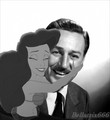 Ariel hugging Walt Disney - disney-crossover fan art