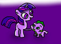 Filly Twilight and baby Spike - my-little-pony-friendship-is-magic fan art