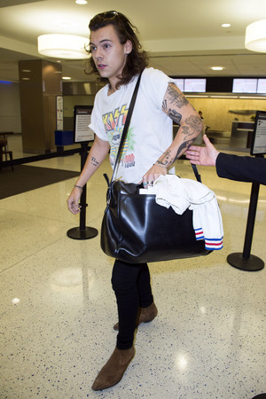 Harry at the airport in NYC