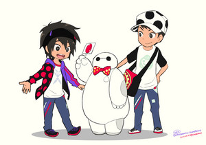 Hiro, Baymax and Tadashi