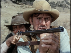  Jeff York as Bud Searcy and Slim Pickens as Wiley Crup in Savage Sam