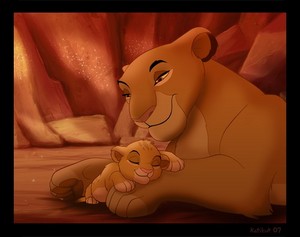  Sarabi and baby Simba