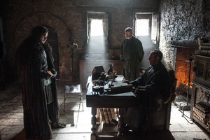 Stannis Baratheon, Jon Snow and Davos Seaworth