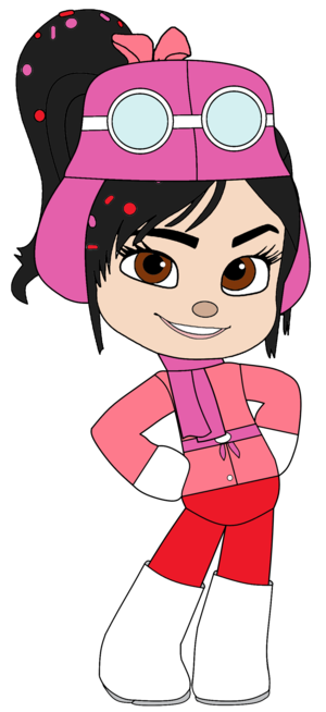  Vanellope Pitstop with हेलमेट and Scarf