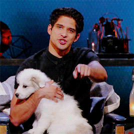  Awe Tposey cuddleing with a puppy