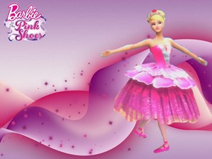  barbie In The berwarna merah muda, merah muda Shoes
