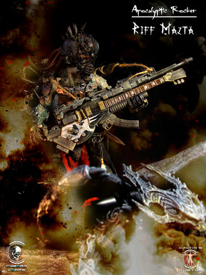 Calvin's Custom Original Design 1:6 one sixth scale Apocalyptic Heav Metal Rocker "Riff Mazta".
