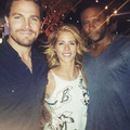 David, Stephen and Emily @ SDCC 2015 - stephen-amell-and-emily-bett-rickards photo