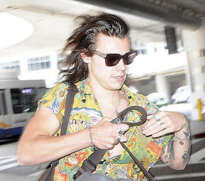 Harry arriving at LAX  
