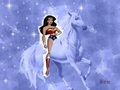 Wonder Woman rides on a unicorn - wonder-woman fan art