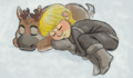 Young Kristoff and Sven - frozen fan art