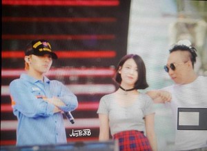  150813 IU, GD and Park Myungsoo at Infinity Challenge Festival
