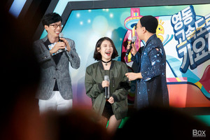  150813 李知恩 and Park Myungsoo at Infinity Challenge Festival