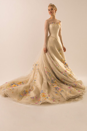 Cinderella in her wedding gown