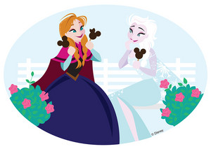  DisneySide Doodles: Anna and Elsa find favorito Frozen - Uma Aventura Congelante treats