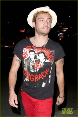  Ed Westwick - Night Out At Le Jardin