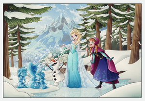 Elsa, Anna and Olaf
