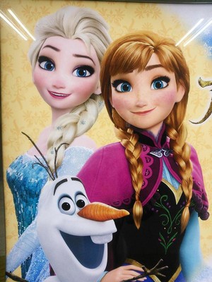  Elsa and Anna on a Japanese ad