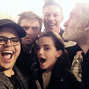 Emma and her Beauty and the Beast co-stars