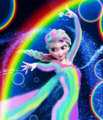 Rainbow Elsa my edit - frozen fan art