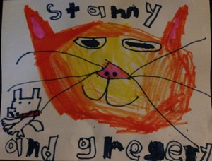  Stampy and Gregory par Veronica, age 7