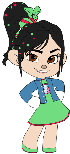  Vanellope's Outfit, Badge and Jean जैकेट