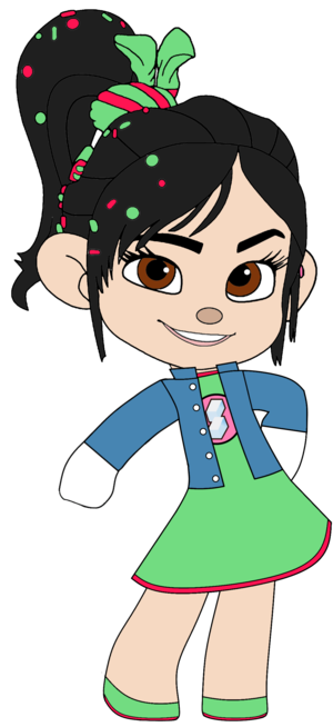  Vanellope's Outfit & Badge with left Arm out