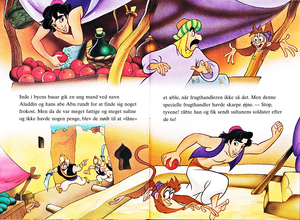  Walt Disney Book larawan - Prince Aladdin, Abu, Razoul & The Palace Guards
