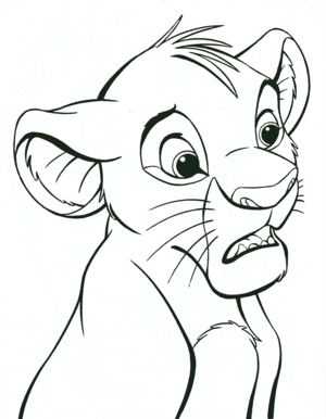 Walt 디즈니 Coloring Pages - Simba