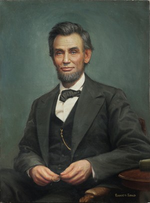 painting of President Abraham Lincoln